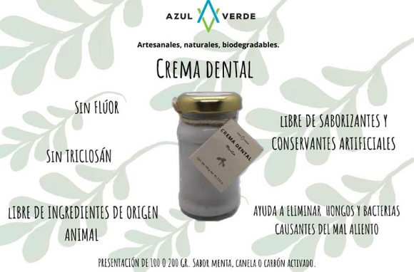 Crema dental sin flúor
